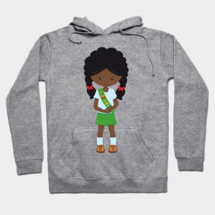 Girl Scout, African American Girl, Cute Girl Hoodie